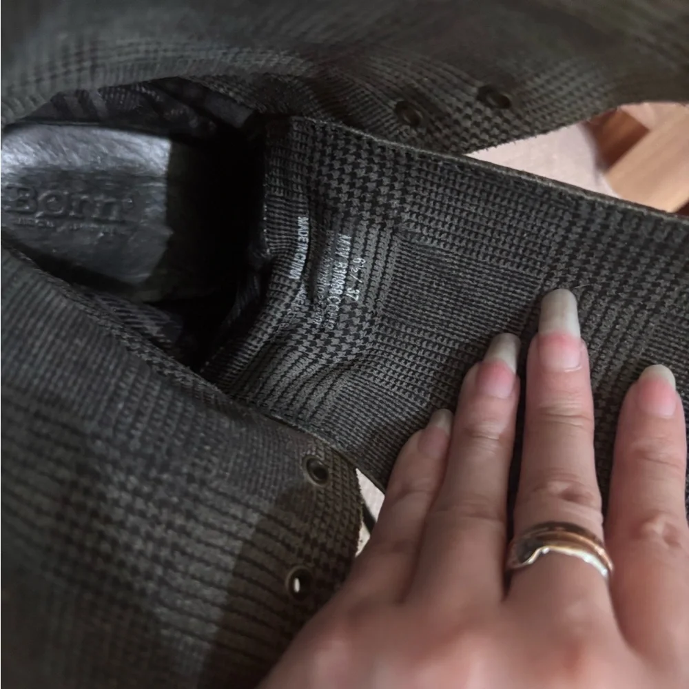 Born Grey Lace-Up Combat Boots - Picture 9 of 10